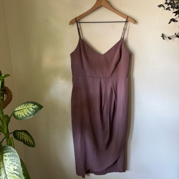 Lulus | Reinette Mauve Purple Midi Dress - Picture 2 of 7